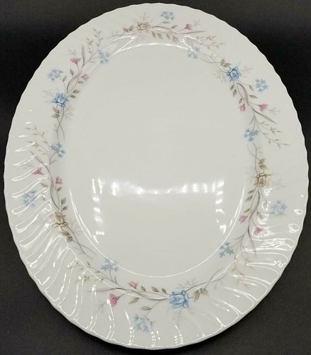 Plato para servir Mikasa Fine China Japón Trentham 9310 vintage raro 12,5" x 16,5" - Imagen 3 de 7