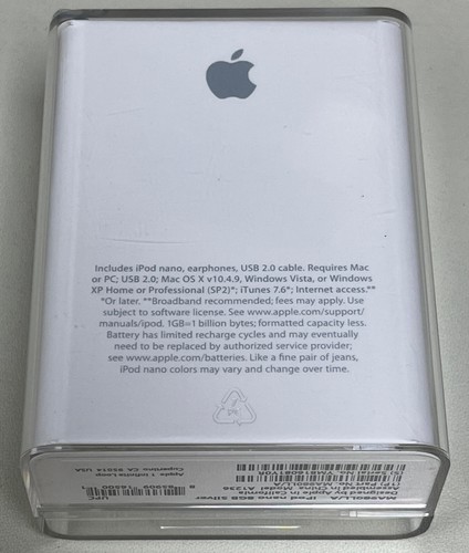 Very RARE NEW Sealed Apple iPod nano 3rd Generation 8GB Silver MA980LL/A A1236 - Picture 5 of 6