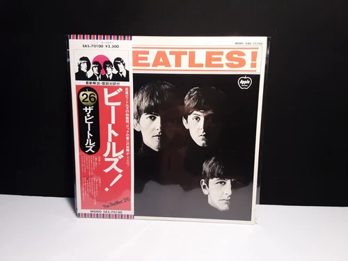 BEATLES"Meet The Beatles"Lp Japan Obi Japanese Mono Vinyl White Abbey Yellow