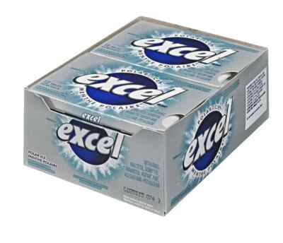 Excel Sugar-Free Polar Ice Gum 12 Pack, 12 Pieces Per Pack FRESH From Canada