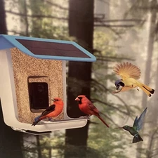 New Smart IA Camera Bird Feeder Solar Panel WiFi Bluetooth App Watching 1080HD