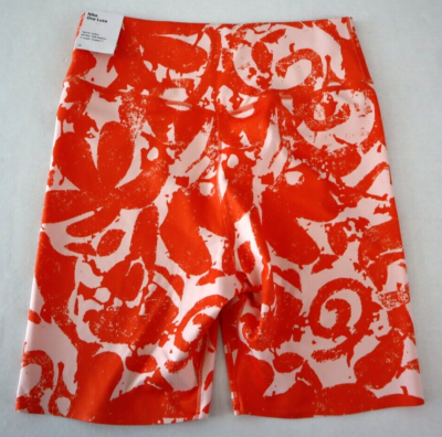 Nike DM7627-817 Women's Sz M Orange One Luxe Icon Clash Mid-Rise 7