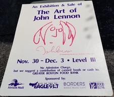 An Exhibition & Sale of the Art of John Lennon Poster Boston 1994 Bag One Arts