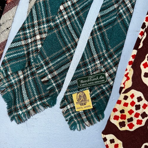 VTG 30s 40s Palm Beach Cloth Wool Tie Swing Rockabilly Lot 10 Ties Antique Rare - Picture 7 of 16