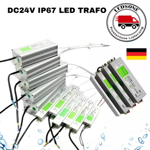 DC 24V LED Trafo Netzteil Schaltnetzteil Adapter Streifen Wasserdicht 10-200WDHL