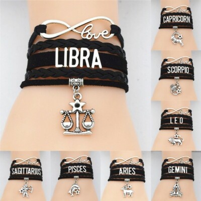 Handmade Vintage Infinity Love 12 Constellation Aries/Taurus/Gemini/Cancer/Leo