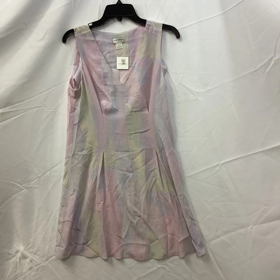 Vestido para mujer Club Monaco multicolor pastel tie dye seda talla 6 Foto 2 de 4