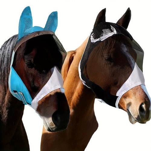 Anti-mosquito Horse Hood Multi-size Breathable Horse Mask Pasted ToPrevent Mosqu - Picture 5 of 15