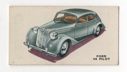 Kellogg's Corn Flakes Trading Cards - Motor Cars, 1949 - #11, Ford V8 Pilot