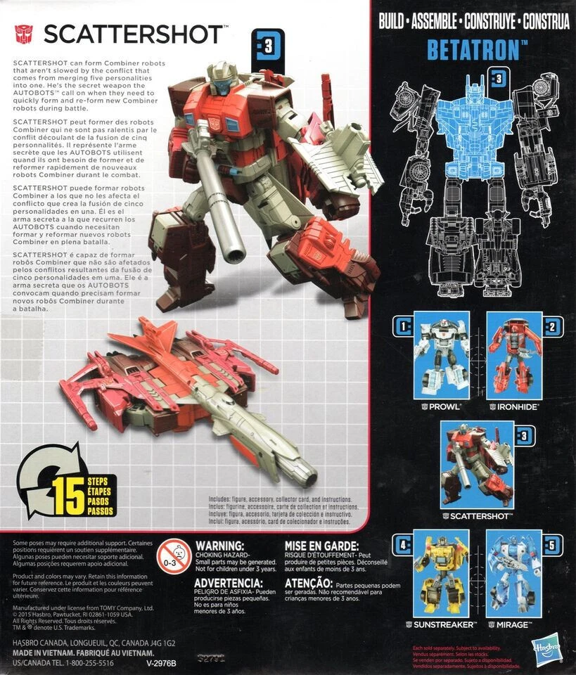Hasbro Transformers Generations Combiner Wars Voyager Class Scattershot - Immagine 2 di 3