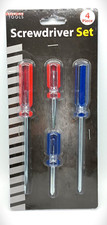 Screwdriver Set of Four 4, Long, Short, Flathead, and Phillips