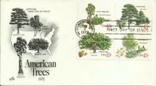 1978 American Trees Art Craft First Day Of Issue Postal Cover