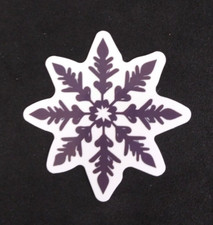 Metallic Unique Winter Christmas Snowflake Sticker 2" N 