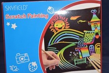 Scratch Painting Paper Art Set, 100 Sheets - Rainbow