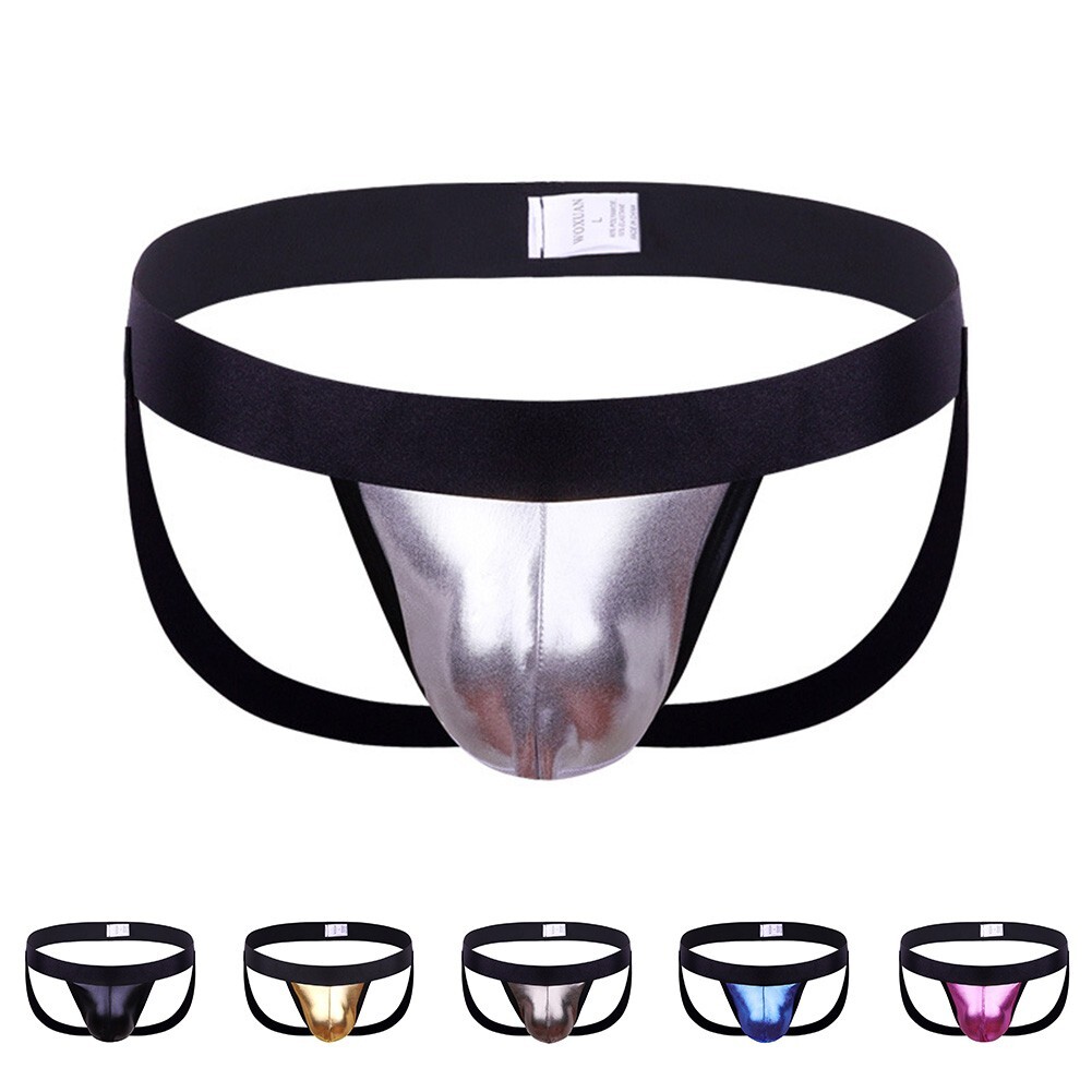 Men's Stylish Thong Underwear Breathable Shiny Briefs with a Modern Fit