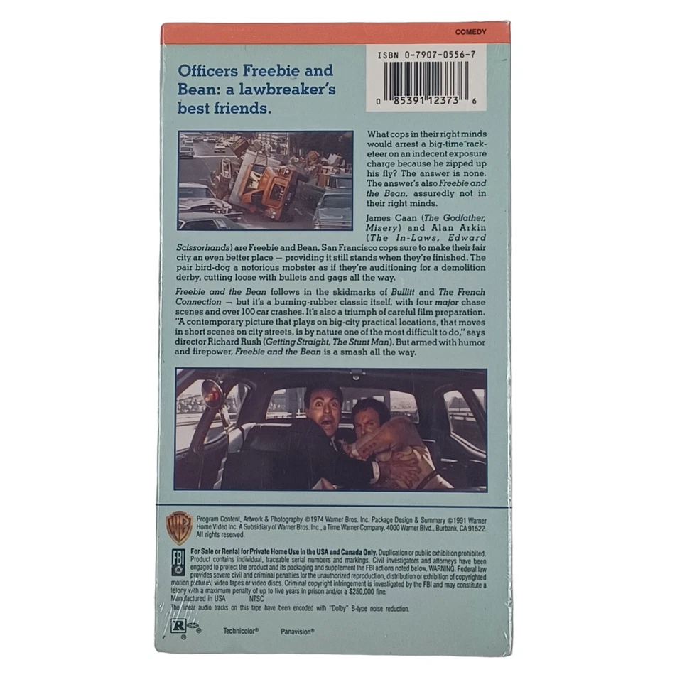 Freebie and the Bean VHS 1974 Alan Arkin James Caan Factory Sealed Comedy New - Image 2 of 4