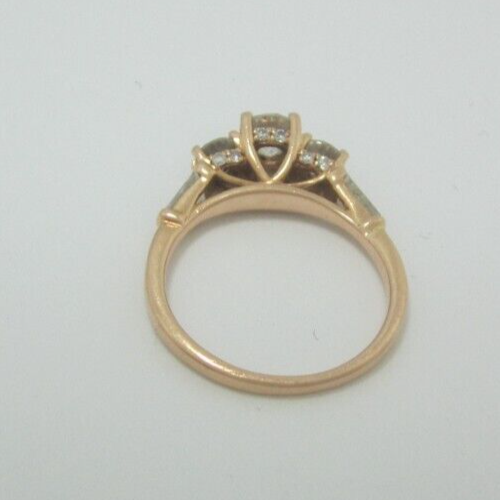BEAUTIFUL LADIES 14K ROSE GOLD DIAMOND ENGAGEMENT RING (SZ. 3.75) .72CT. 2.2G - Picture 8 of 9