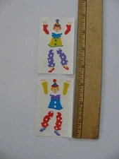 Mrs. Grossman's Stickers CLOWNS 2 Mods Each Mod 2" X 3.25" 