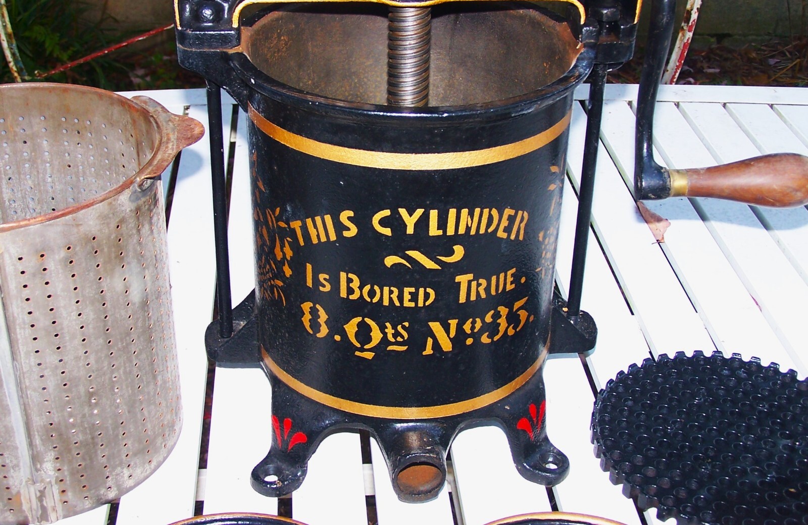 VINTAGE ENTERPRISE SAUSAGE STUFFER 8 QUART COMPLETE PROFESSIONALLY