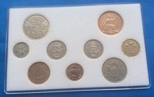 1950 FULL SET OF KING GEORGE VI COINS 76TH BIRTHDAY GIFT IN CLEAR DISPLAY CASE