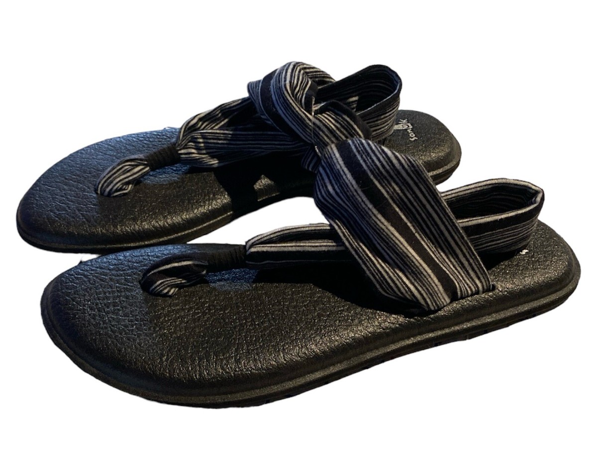 Flip Flops Sanuk Yoga Sling Black Sanuk Womens Yoga Sling Knit