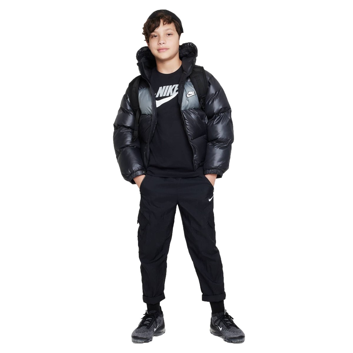 Nike XL 黒 Nike Sportswear Black DV2579-010 Older Kids Boys T-Shirt