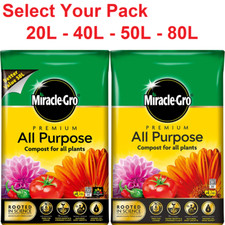 Image of Miracle Gro All Purpose Enriched Compost Soil Garden Flower Plant 20-40-50-80L