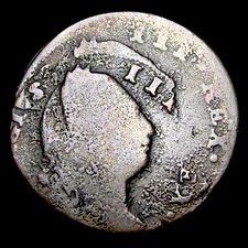 DOUBLE STRUCK Very Old Irish Coin Majorly Off Center Error Coin  ---  #922K