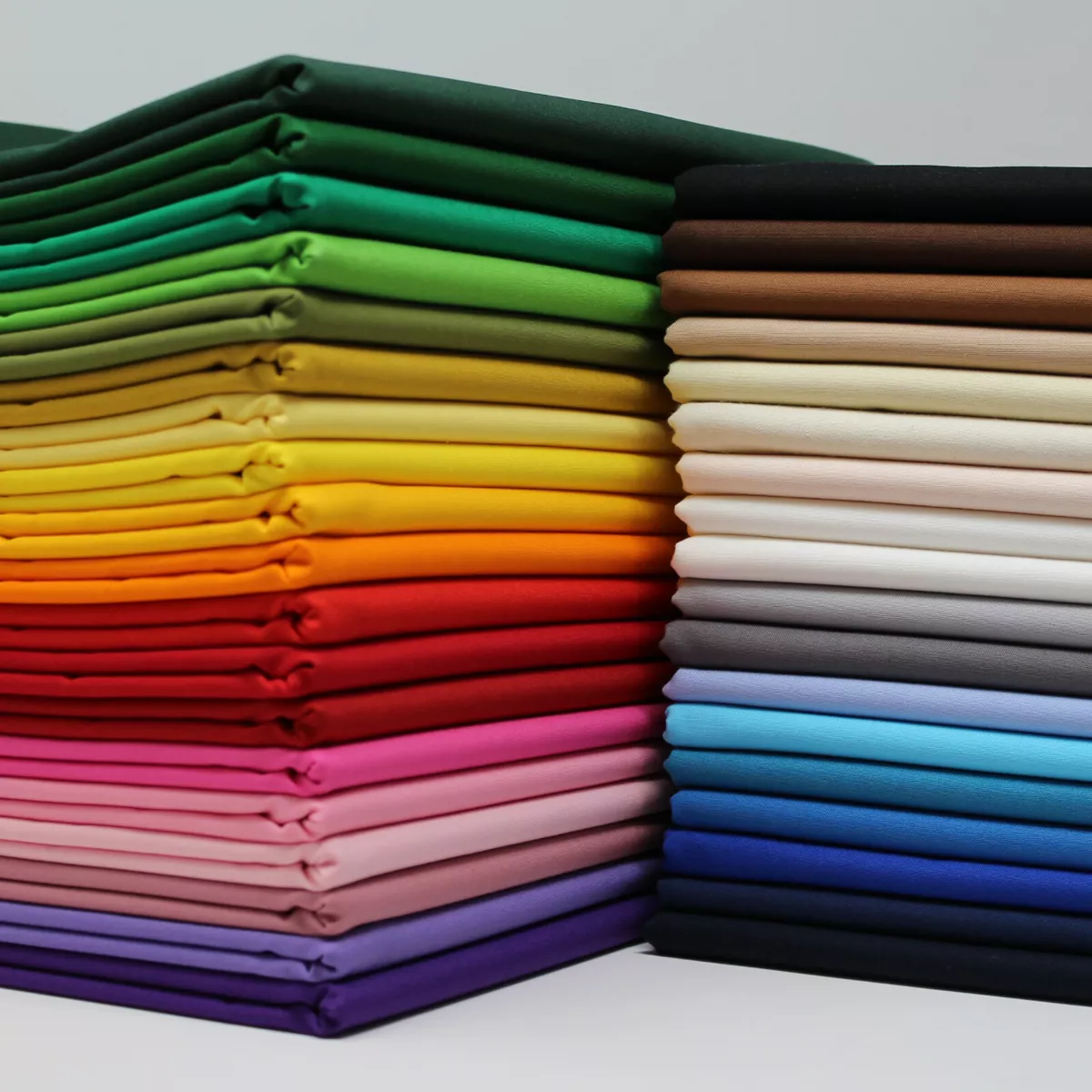 100% Cotton Fabric Sheeting Plain Solid Colours per metre, fat