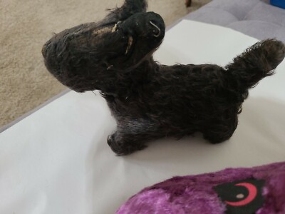 Vtg 50's Steiff ? Coco & Terrier Red Felt Butt Glass Eyes & Tigger