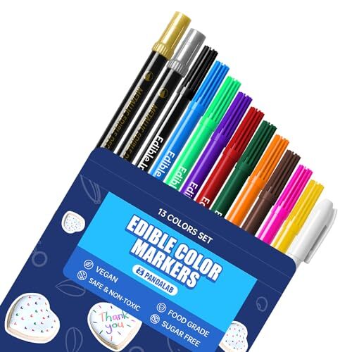 Edible Markers Colorful Metallic Gold Food Coloring Pens 13 Pcs edible-markers-colorful-metallic-gold-food-coloring-pens-13-pcs