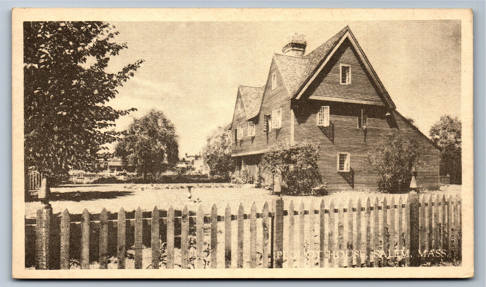 Postcard MA B&W Pequot House Salem Massachusetts T9 eBay