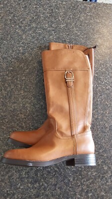 LIZ CLAIBORNE Camel Leather Tall Boots Womens Size 7M