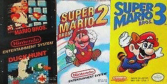 Super Mario Bros. 1 2 3 TRILOGY -- NES Nintendo Original Games CLEAN TESTED