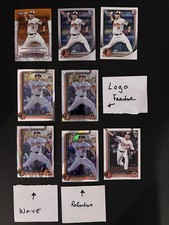 Tomoyuki Sugano Lot (8) 2025 Chrome #YQ-27 Orange Youthquake Rookie /25 Red RC