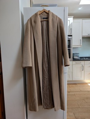 Peruvian Connection Baby Alpaca & Wool Beige Women's XL Coat