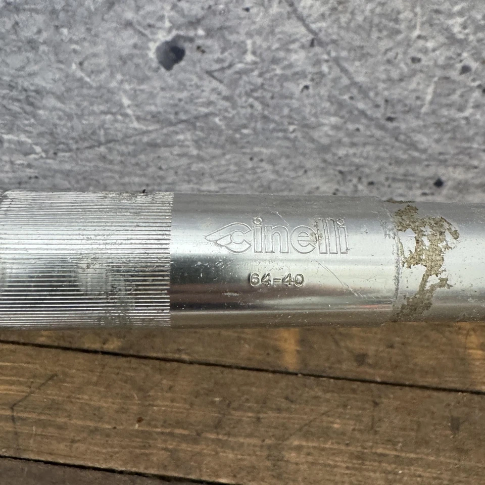 Cinelli 64-40 Giro D'Italia Road Bike Drop Handlebar 40cm 26.4mm 300g Silver 400 - Image 2 of 4