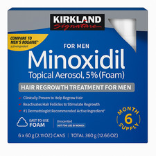 Kirkland Minoxidil Foam 5 Hair Regrowth for Men Unscented You Choose Qty