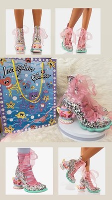 Irregular Choice Pink Sequins High Tea Party Heels With Box Sold Out!!!