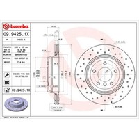 Brembo 2X Bremsscheibe Hinten Ø320 Mm Gelocht/Innenbel. FüR Bmw 5Er Touring E61