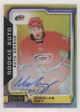 2018 O-Pee-Chee Platinum Rookie Autos Rainbow Color Wheel Nicolas Roy Auto ev1