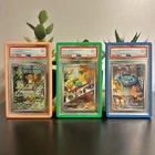 CHARMANDER #044 BULBASAUR #143 SQUIRTLE #148 ILLUSTRATION RARE PSA 9 SET W/GUARD