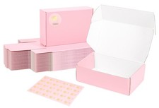 Shipping Boxes 45 Pack 6x4x2 Pink Corrugated Cardboard Mailer for Packaging