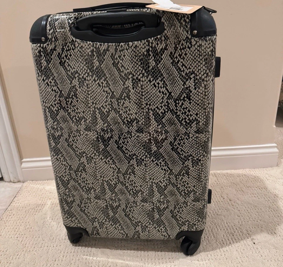 Rebecca Minkoff Luggage Snake Print 24” Hardside Upright Spinner Carry On NEW - Image 2 of 4
