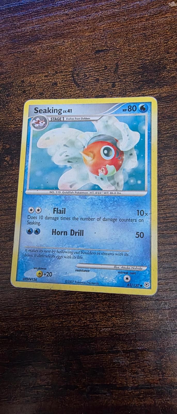 Seaking 62/130 Uncommon Diamond & Pearl Pokemon Moderately Played
