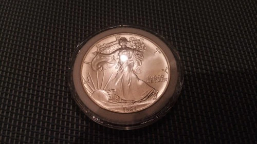 1991 American Silver Eagle 1 oz  Silver MS Uncirculated