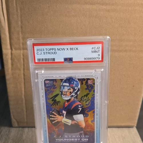 2023 Topps Now CJ Stroud Rookie Auto #CJ2 Texans /32865 PSA 9 NFL Football