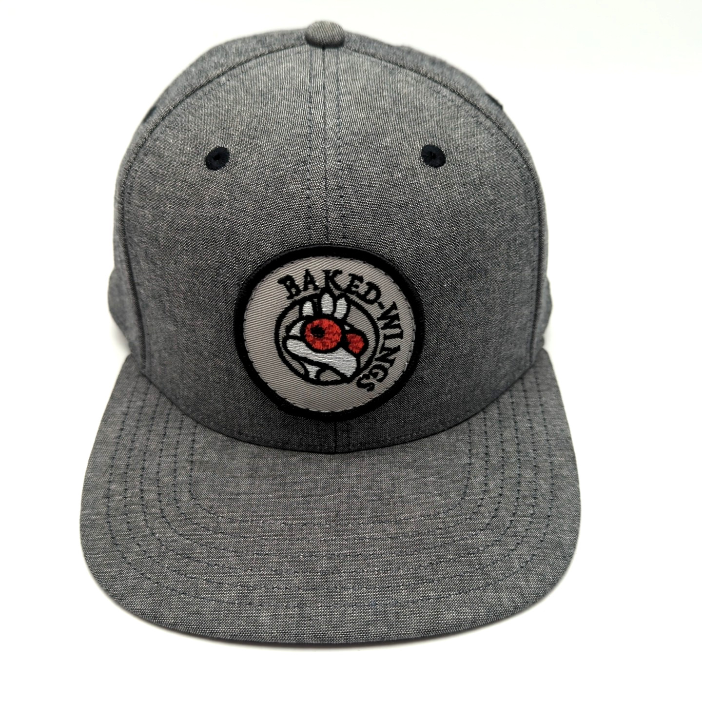 Baked Wings hat gray adjustable snapback cap - image 2