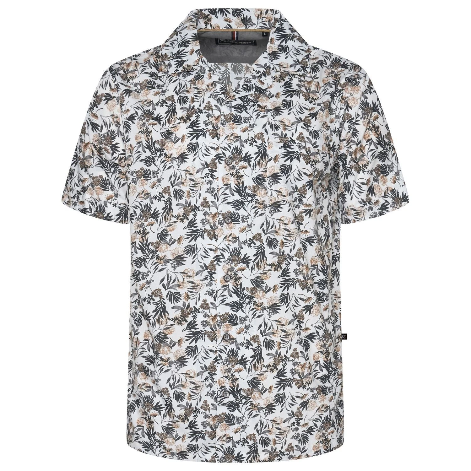 KAM Short Sleeve Floral Hawaiin Shirt For Men in White, 2XL-8XL