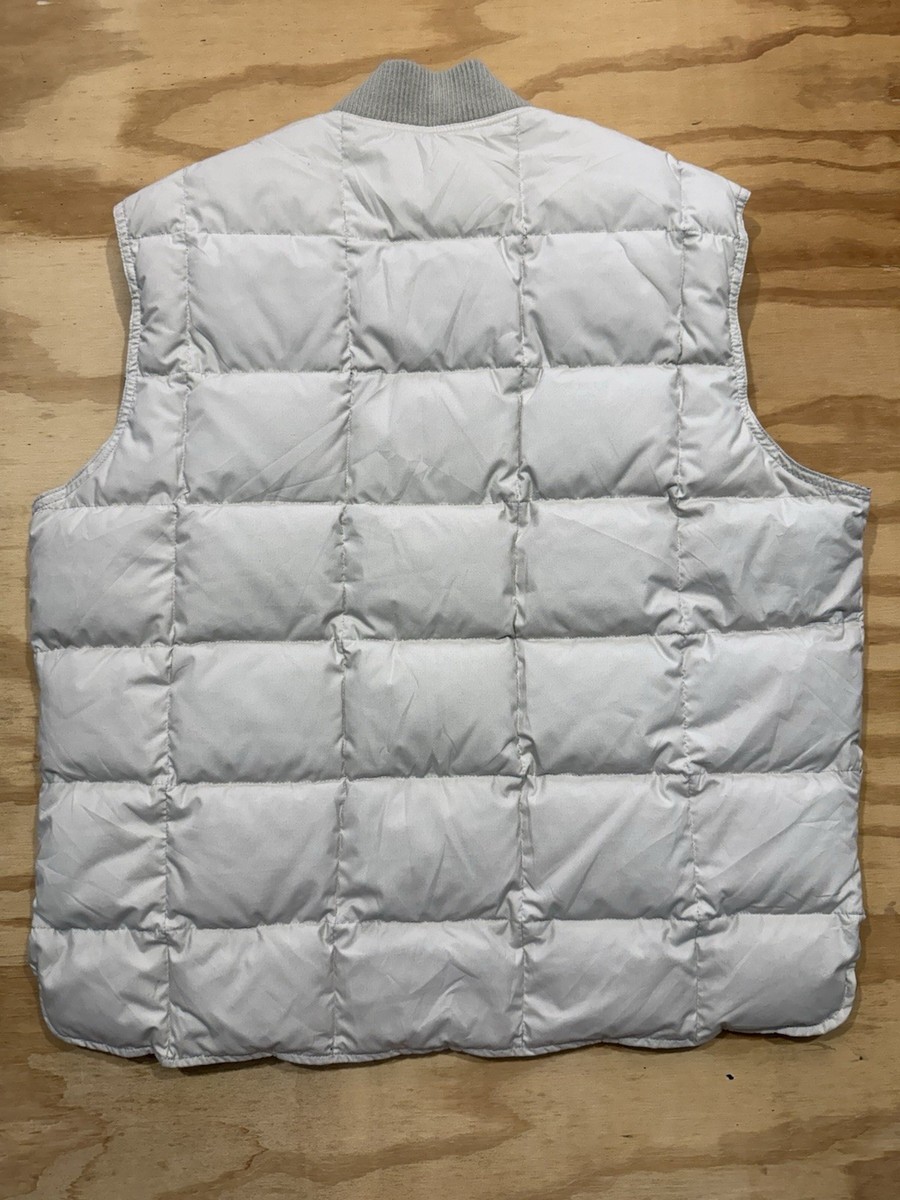 Vintage Eddie Bauer Downlight Vest Mens XL Goose Down Puffer Cream